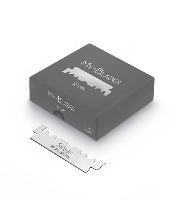 MY BLADES HALF RAZOR BLADES 100PIECES - SILVER